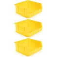 thumbnail image 1 of Hudson Exchange 11" x 11" x 5" (3 Pack) Plastic Stackable Storage Bin and Hanging Container, Yellow, 1 of 5