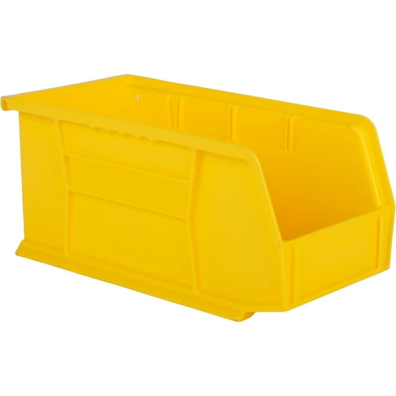 Hudson Exchange 11" x 5-1/2" x 5" Plastic Stackable Storage Bin and Hanging Container (Yellow)