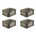 thumbnail image 1 of Hudson Exchange 12 x 15 x 7.5" (4 Pack) Straight Wall Handled Storage Container Tote, Gray/Brown, 1 of 3