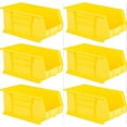 thumbnail image 1 of Hudson Exchange 15" x 8" x 7" (6 Pack) Plastic Stackable Storage Bin and Hanging Container, Yellow, 1 of 4