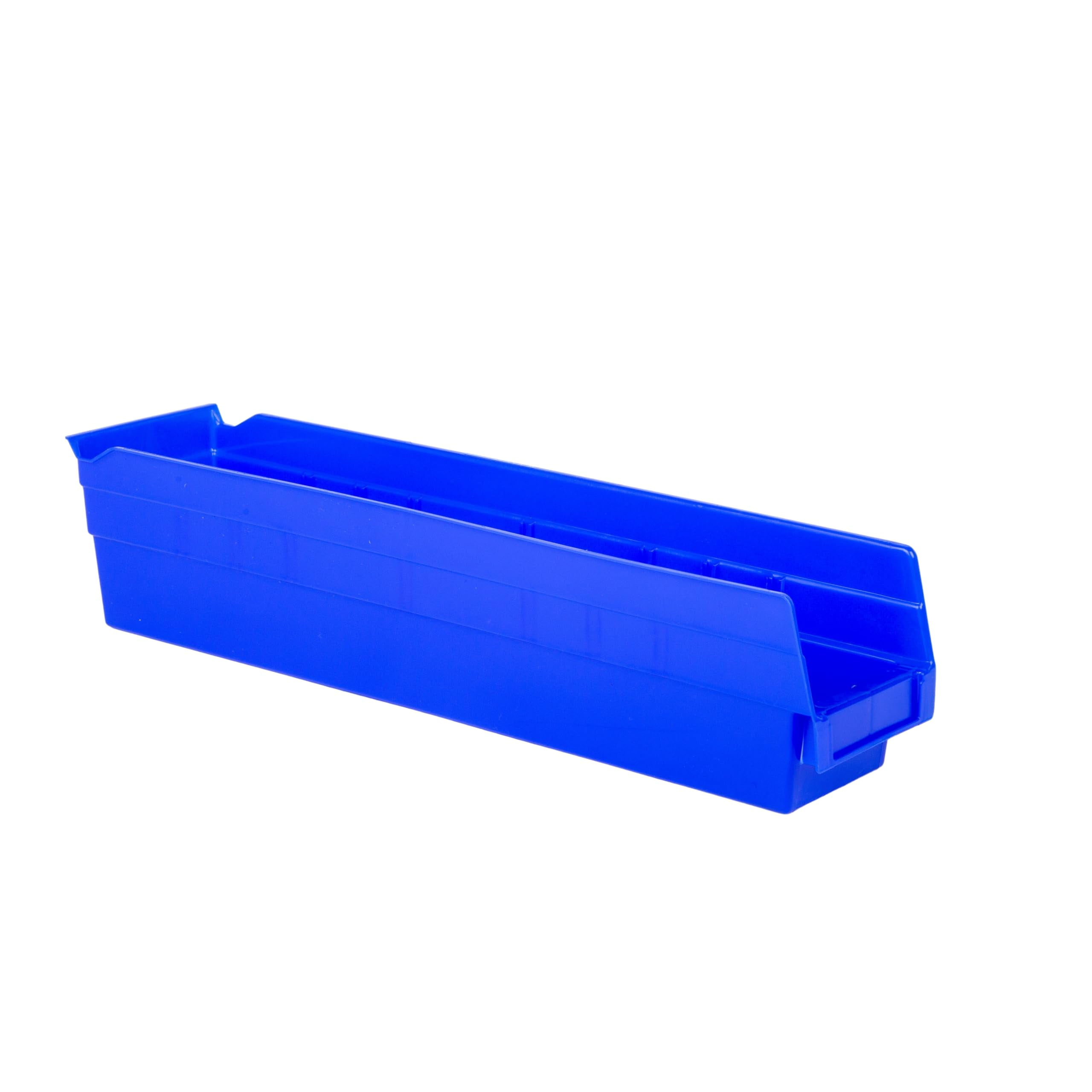 Hudson Exchange 18" Plastic Nesting Storage Bin - 4" X 4" X 18", Blue, 15lb Capacity For Shelving