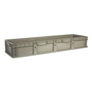 Hudson Exchange 48 x 15 x 7.5 1 Pack Straight Wall Handled Storage Container Tote, Gray/Brown