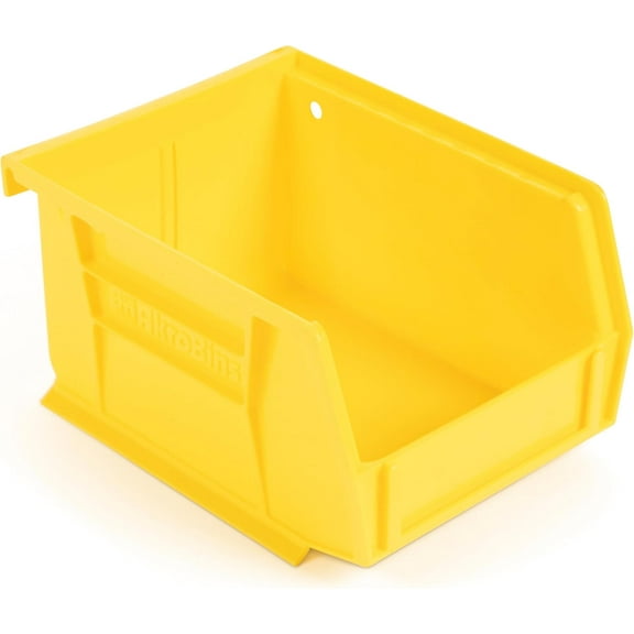 Hudson Exchange 5-1/2" x 4" x 3" Plastic Stackable Storage Bin and Hanging Container (Yellow)