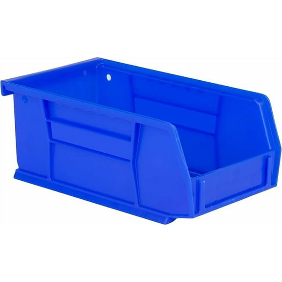 Hudson Exchange 7-1/2" x 4" x 3" Plastic Stackable Storage Bin and Hanging Container (Blue)
