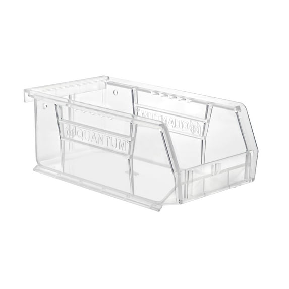 Hudson Exchange 7-1/2" x 4" x 3" Plastic Stackable Storage Bin and Hanging Container (Crystal Clear) C33