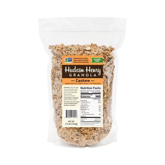 Hudson Henry Granola, Cashew - 2.5lb Bulk Bag | Non-GMO Project Verified, Gluten Free