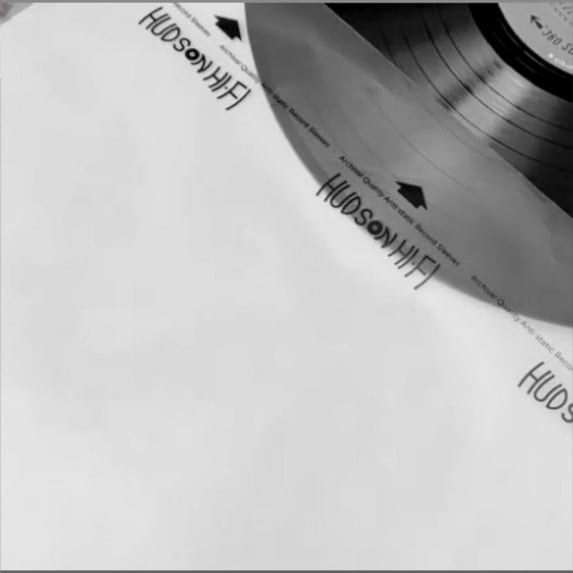 Hudson Hi-Fi Anti-Static Vinyl Inner Sleeves, 250-Pack, Acid-Free Thick Rice Paper, Protective LP Storage Sleeves for Dust & Scratch Prevention