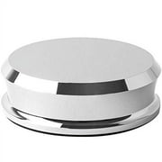 Hudson Hi-Fi SmallBen Turntable Weight Vinyl Record Stabilizer for improved audio quality   Chrome 9.5oz - Fits on Any Turntable