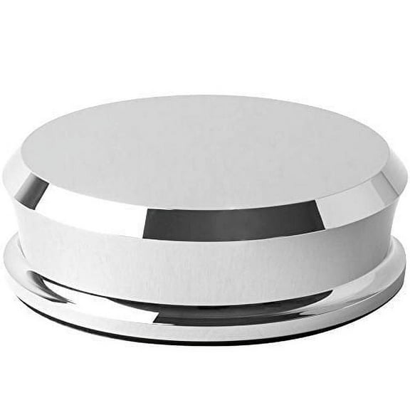 Hudson Hi-Fi SmallBen Turntable Weight Vinyl Record Stabilizer for improved audio quality – Chrome (9.5oz) - Fits on Any Turntable