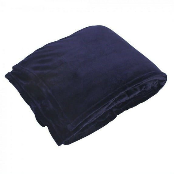 Hudson Home Collection Home Silky Plush Blanket, Navy Fleece, 50X60 In. (Throw)