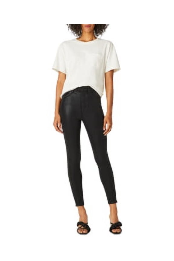 Centerfold High-rise Skinny Ankle Jeans In High Shine Black