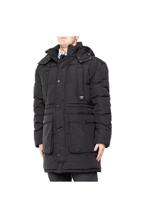 Quilted Hooded Storm Men's Parka - Insulated Size Large