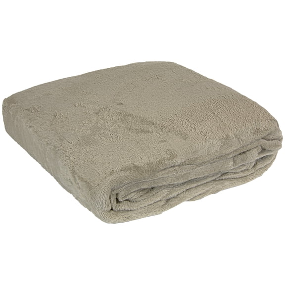 Hudson Luxury Collection Velvet Blanket in Camel, Twin Size
