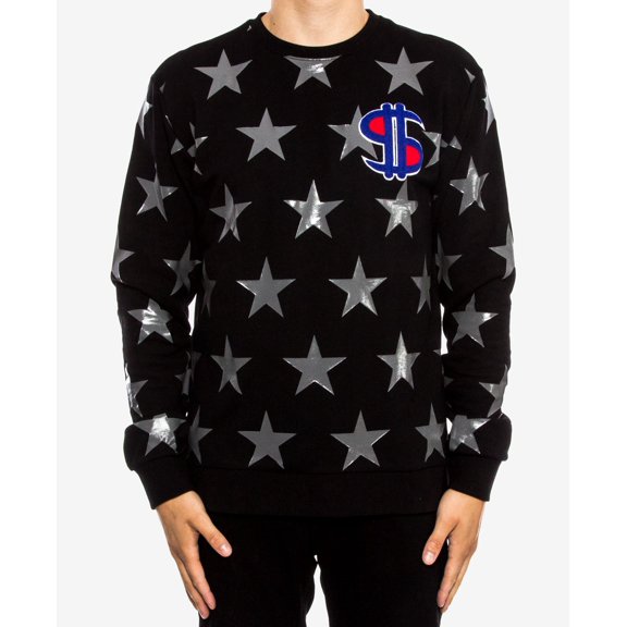 Hudson Nyc Mens Graphic Print Sweatshirt Black 2XL