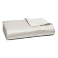 thumbnail image 1 of Hudson Park Collection Cotton and Silk Coverlet, Queen Size, Machine Washable, Ivory, 1 of 1