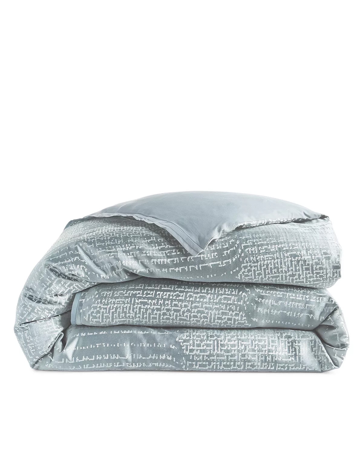 Slate Geometric Rayon Blend Full/Queen Duvet Cover