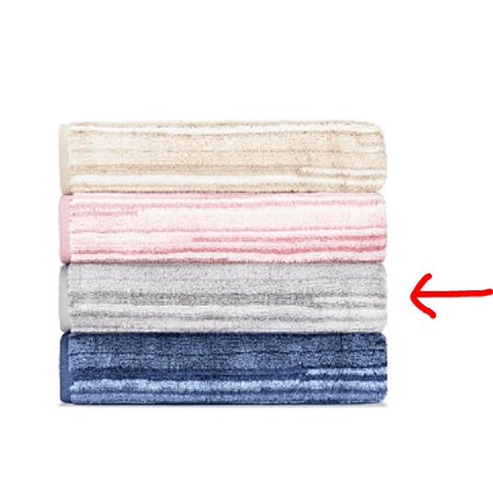 Hudson Park Collection Fine Stripe Turkish Cotton Hand Towel - Sterling Gray