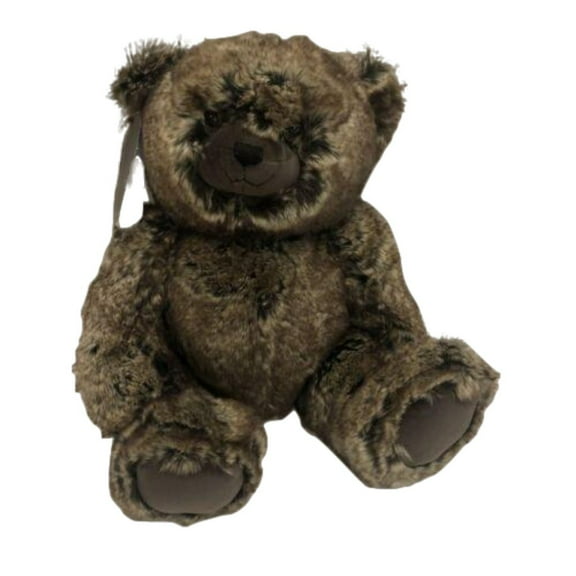 Hudson Park Collection Teddy Bear Frosted Faux Fur Brown 12 Plush