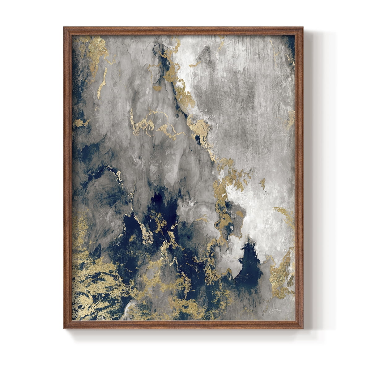 Hudson Path in Brown Solid Wood 11 x 14 Framed Print