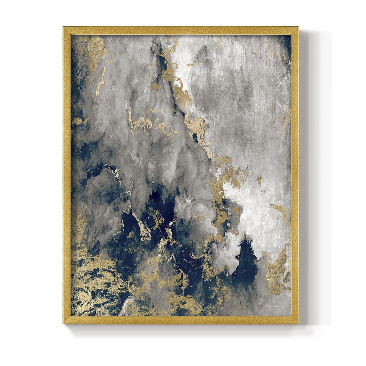 Hudson Path in Gold Solid Wood 11 x 14 Framed Print