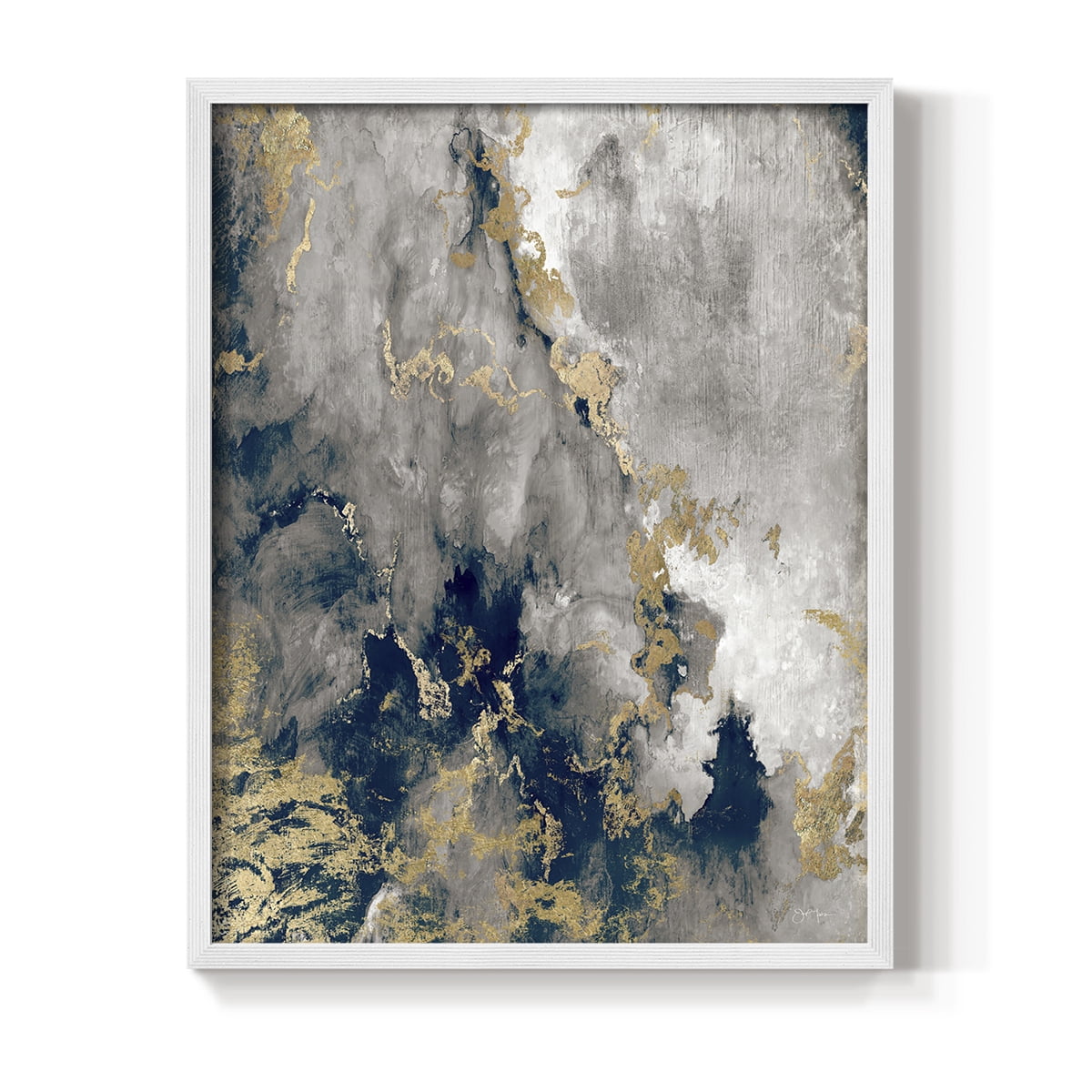 Hudson Path in White Solid Wood 8 x 10 Framed Print