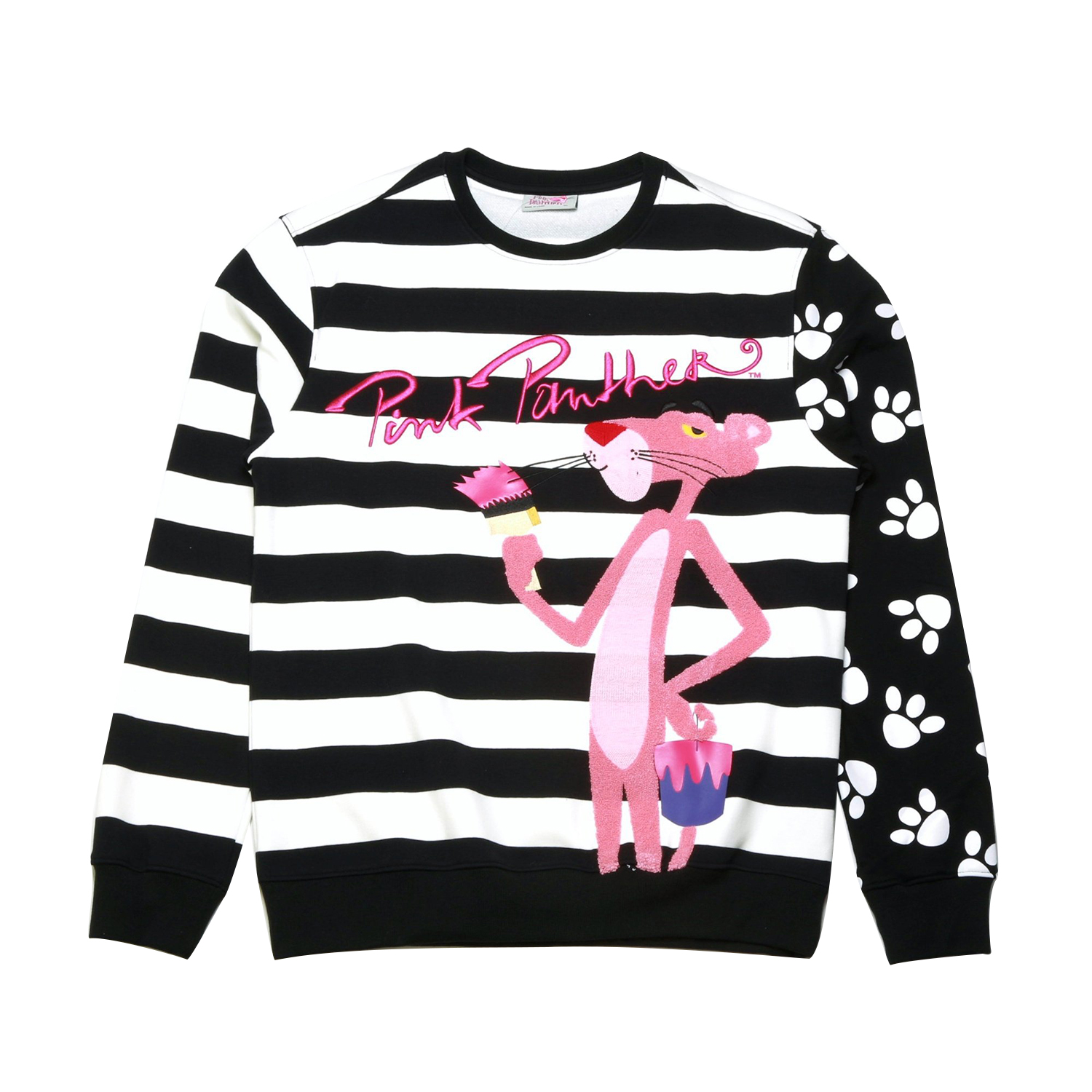 Hudson Pink Panther Signature Crewneck Men s Sweatshirt Black h5052937 black Walmart