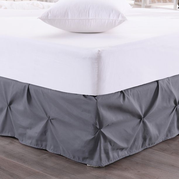 Hudson Pintuck Bed skirt Ruffle 14" Drop