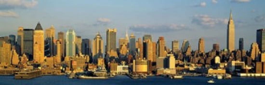 Hudson River City Skyline NYC New York City New York State USA Canvas Art - Panoramic Images (18 x 6)