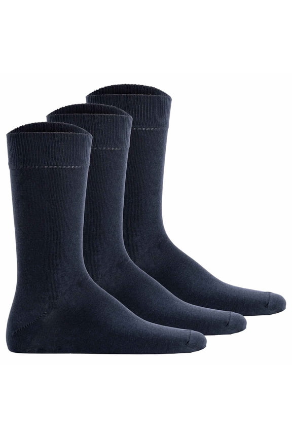 Unisex Socks, 3-Pack - Simply, Short Socks, Solid Color Dark Blue 39-42 (Uk 5,5-8)