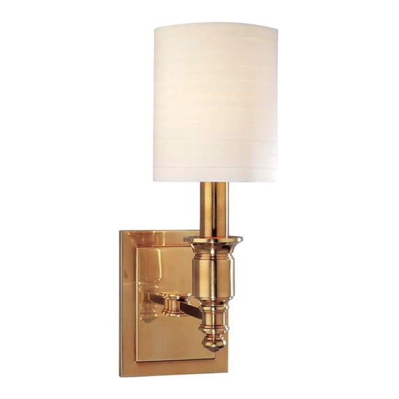 Hudson Valley Whitney 1 Light Wall Sconce in Aged Brass - 7501-AGB