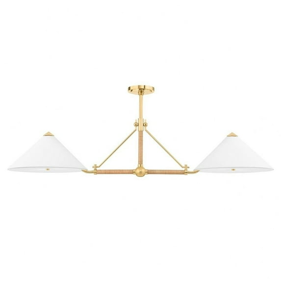 Hudson Valley Lighting 1057 Williamsburg 4 Light 57" Wide Semi-Flush Ceiling Fixture -