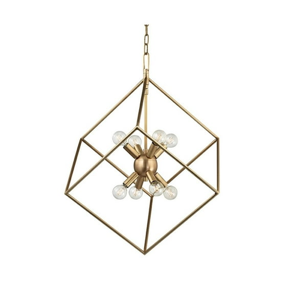 Hudson Valley Lighting 1220 Roundout 8 Light 23" Wide Sputnik Chandelier - Brass