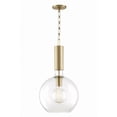 thumbnail image 1 of Hudson Valley Lighting 1413 Raleigh 1 Light 13" Wide Pendant - Brass, 1 of 6