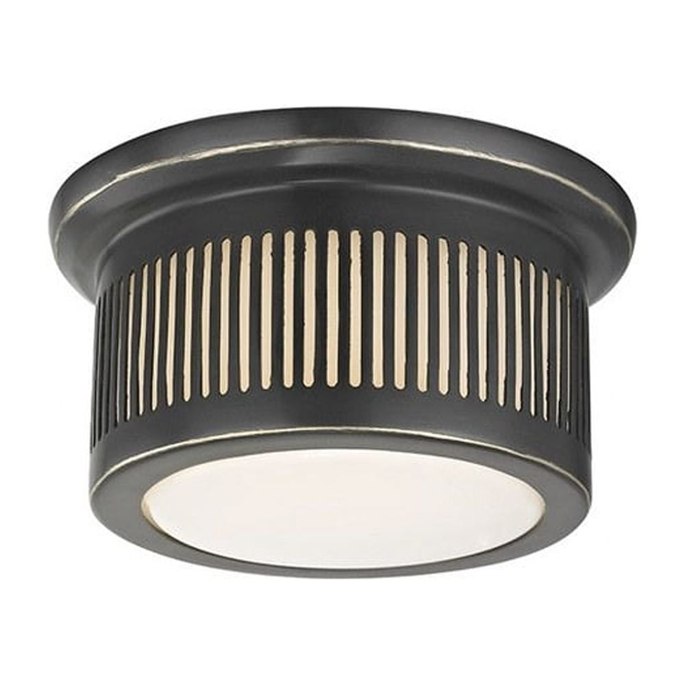Solara Old Bronze Opal Glass LED Flush Mount
