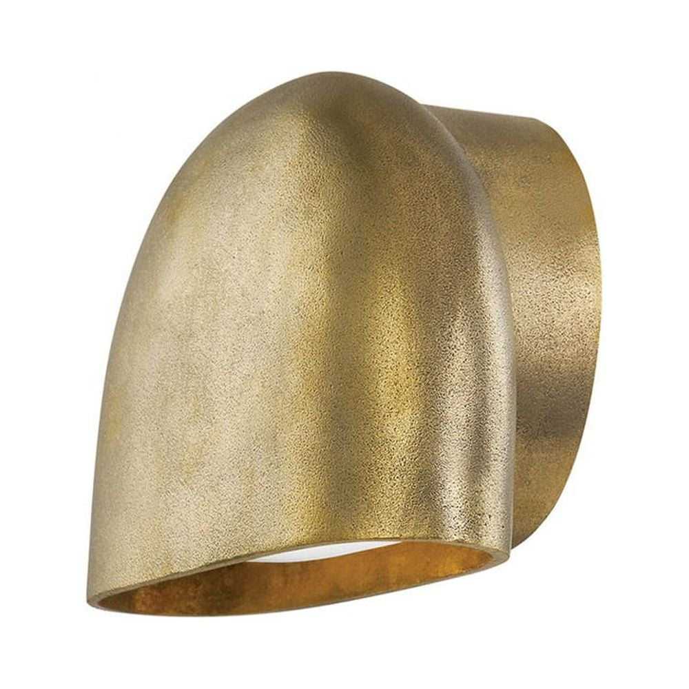 Elegant Aged Brass LED Wall Sconce, Dimmable Direct-Wired