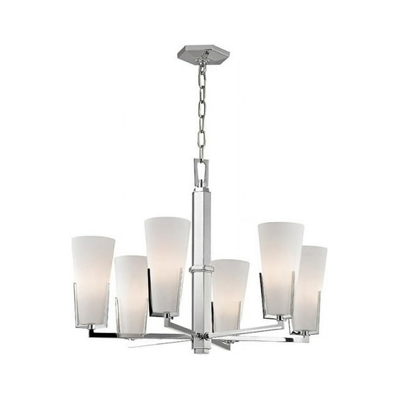 Hudson Valley Lighting 1806-PC Upton 6 Light Chandelier,Polished Chrome