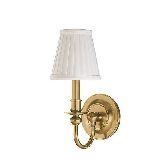 Hudson Valley Lighting 1901AGB Newport 1 Light Wall Sconce,Aged Brass