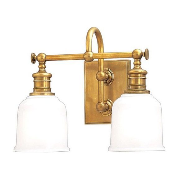 Hudson Valley Lighting 1972 Keswick 2 Light 14" Wide Bathroom Vanity Light - Brass