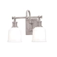 thumbnail image 1 of Hudson Valley Lighting 1972 Keswick 2 Light 14" Wide Bathroom Vanity Light - Nickel, 1 of 4