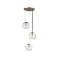 thumbnail image 1 of Hudson Valley Lighting 2033 Rousseau 3 Light 14" Wide Multi Light Pendant - Brass, 1 of 6
