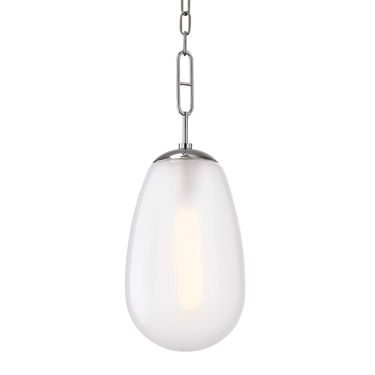 Elegant Bruckner Polished Nickel Pendant with Clear Crystal Glass Shade