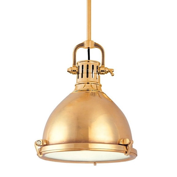 Open Box Hudson Valley Lighting 2212 Pelham 1 Light 14" Wide Pendant - Brass