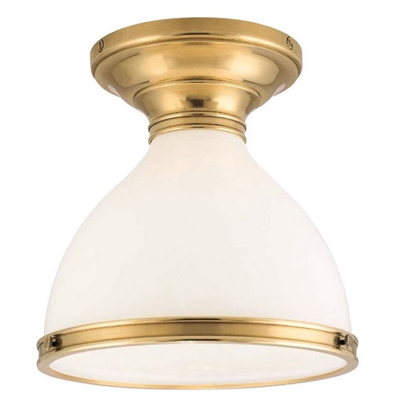 Hudson Valley Lighting 2612AGB Randolph 1 Light Semi Flush,Aged Brass