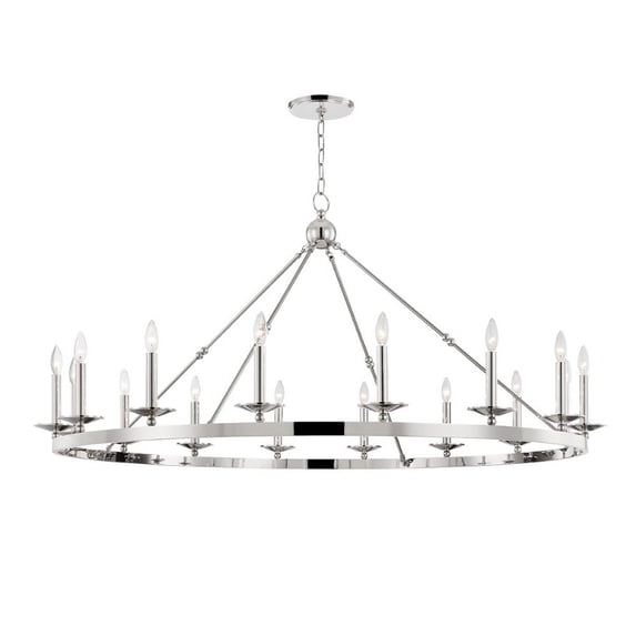 Hudson Valley Lighting 3216 Allendale 16 Light 58" Wide Taper Candle Chandelier - Nickel