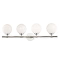 thumbnail image 1 of Hudson Valley Lighting 3704 Bowery 4 Light 33" Wide Bathroom Vanity Light - Nickel, 1 of 1
