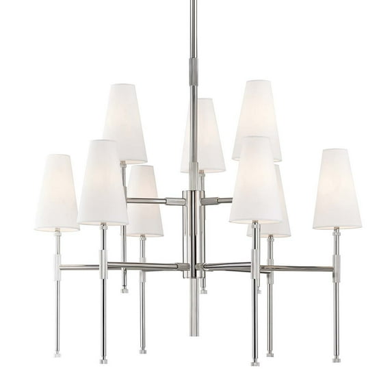 Hudson Valley Lighting 3734 Bowery 9 Light 34" Wide Chandelier - Nickel