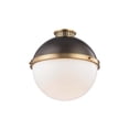 thumbnail image 1 of Hudson Valley Lighting 4015 Latham 1 Light 15" Wide Flush Mount Globe Ceiling Fixture -, 1 of 1