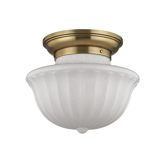 Hudson Valley Lighting 5015F Dutchess 2 Light 15" Wide Semi-Flush Ceiling Fixture - Brass
