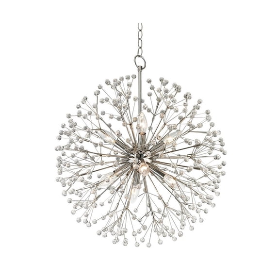 Hudson Valley Lighting 6020 Dunkirk 8 Light 20" Wide Crystal Globe Chandelier - Nickel
