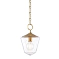 thumbnail image 1 of Hudson Valley Lighting 8308 Greene 1 Light 8" Wide Mini Pendant - Brass, 1 of 3